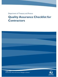 Quality Assurance Checklist for Contractors