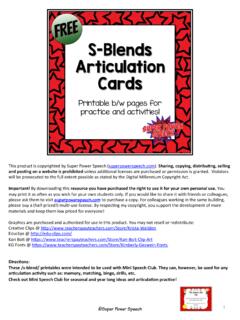 S-Blends Articulation Cards - Super Power Speech