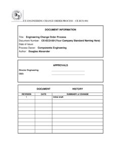 Engineering Process Change Order Form Free Download