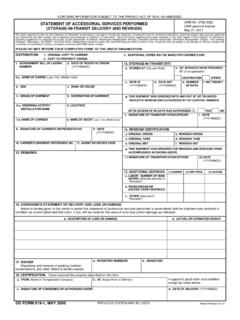 DD Form 619-1, Statement of Accessorial Services …