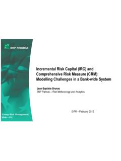 Incremental Risk Capital (IRC) and Comprehensive Risk ...