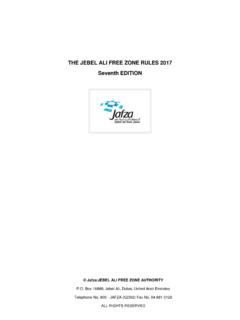 THE JEBEL ALI FREE ZONE RULES 2017 Seventh …
