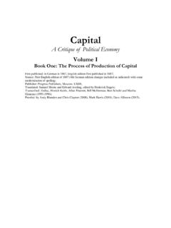 Capital Volume I - Marxists