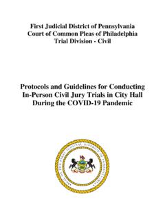 Protocols and Guidelines for Conducting In-Person Civil Jury …