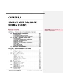 CHAPTER 5 STORMWATER DRAINAGE SYSTEM DESIGN