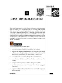 16 INDIA - PHYSICAL FEATURES