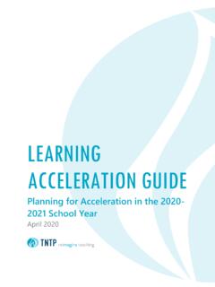 LEARNING ACCELERATION GUIDE - TNTP