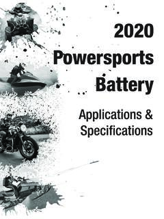 2020 Powersports Battery - Yuasa Battery, Inc.