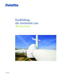 Establishing the investment case Wind power
