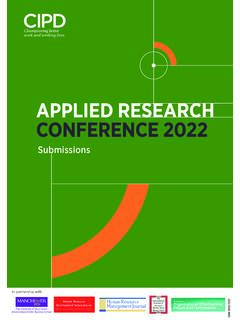 APPLIED RESEARCH CONFERENCE 2022