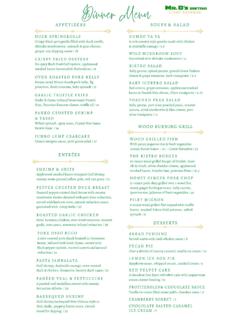 Copy of Copy of The Willows Minimalist Menu