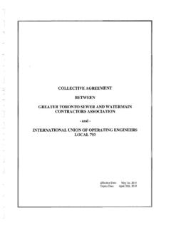 COLLECTIVE AGREEMENT BETWEEN GREATER TORONTO …