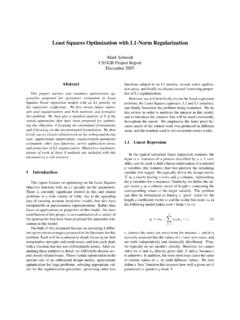 Least Squares Optimization with L1-Norm Regularization