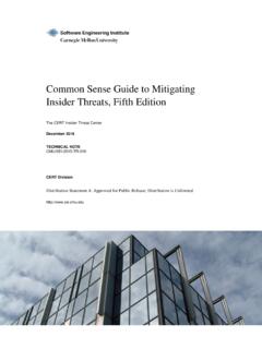 Common Sense Guide to Mitigating Insider Threats, 5th Edition