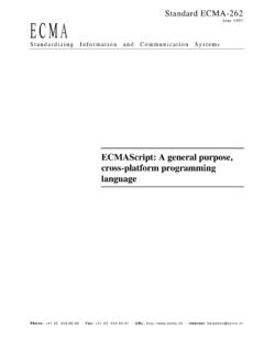 ECMAScript: A general purpose, cross-platform programming ...