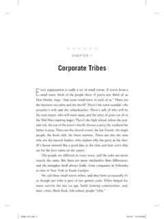 Corporate Tribes E - Tribal Leadership
