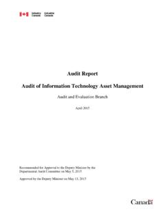 Audit Report Template - Industry Canada