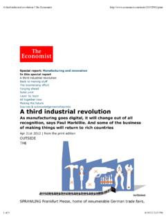 A third industrial revolution - Massachusetts Institute of …