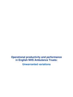 Operational productivity and performance in English NHS ...
