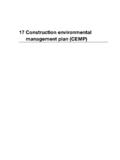 17 Construction environmental management plan (CEMP)  …
