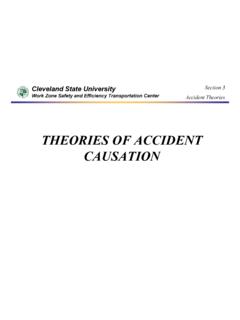 THEORIES OF ACCIDENT CAUSATION - Cleveland State …