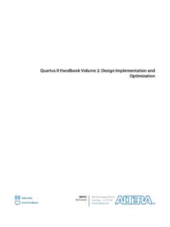 Quartus II Handbook Volume 2: Design Implementation and ...