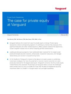 The case for private equity at Vanguard