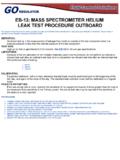 EB-13 Helium Leak Test Procedures - GO Reg