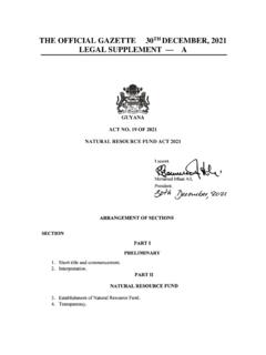 GUYANA ACT NO. 12 OF 2019 NATURAL ... - Ministry of Finance