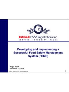 Developing and Implementing a Successful Food Safety ...