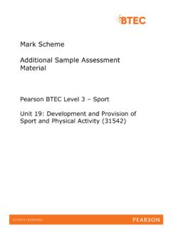 Mark Scheme Additional Sample Assessment Material