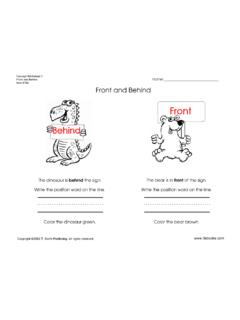Fron and Behind Concept Worksheet 1 - tlsbooks.com