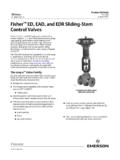 Product Bulletin Fisher ED EAD EDR Sliding Stem Control …
