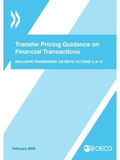 Transfer Pricing Guidance on Financial Transactions - OECD