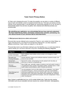 Tesla Talent Privacy Notice