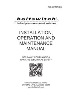 Boltswitch Installation, Operation and …