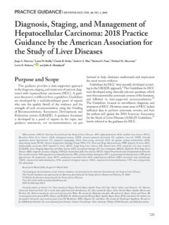 Diagnosis, Staging, and Management of Hepatocellular ...