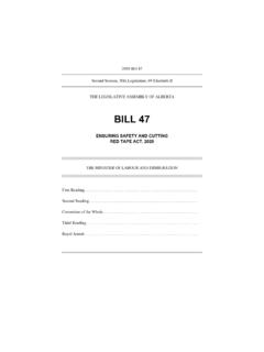 BILL 47 - Legislative Assembly of Alberta