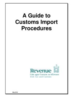A Traders Guide to Customs Import Procedures - Revenue