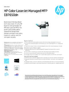 Datasheet HP Color LaserJet Managed MFP E87650dn