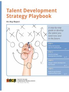 Talent Development Strategy Playbook - IQPC Corporate