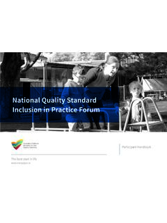 National Quality Standard Inclusion in Practice Forum