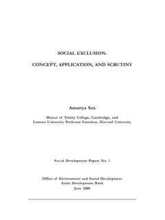 Social Exclusion: Concept, Application, and Scrutiny