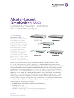 Alcatel-Lucent OmniSwitch 6860 - al-enterprise.com