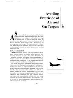 Avoiding Fratricide of Air and Sea Targets As