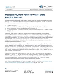 Medicaid Payment Policy for Out-of-State Hospital Services