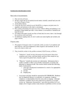 Guidelines for Progress Notes rev 6-06 - Columbia