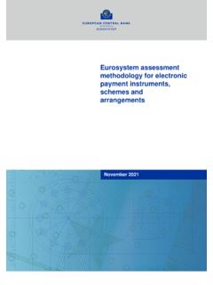 Eurosystem assessment methodology for electronic payment ...