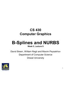 B-Splines and NURBS - Drexel CCI