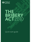 THE BRIBERY ACT 2010 - Justice
